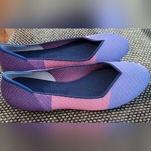 Rothy's Metallic Lilac Purple Pink Flats Size 8.5 Limited Edition